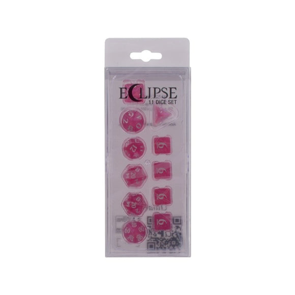 ULTRA PRO: 11CT POLYHEDRAL DICE: ECLIPSE HOT PINK