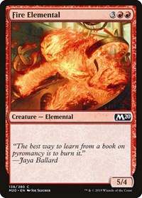 Magic: The Gathering -Core Set 2020 - Fire Elemental Common/138 Lightly Played