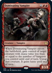 Magic: The Gathering - Innistrad: Crimson Vow - Dominating Vampire (Showcase) Rare/305 Lightly Played