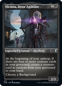 Magic: The Gathering Single - Commander Legends: Battle for Baldur's Gate - Viconia, Drow Apostate (Foil Etched) - Uncommon/501 Lightly Played