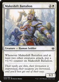 Magic: The Gathering - War of the Spark - Makeshift Battalion Common/022 Lightly Played