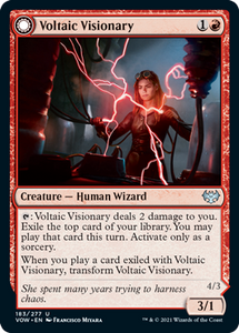 Magic: The Gathering - Innistrad: Crimson Vow - Voltaic Visionary FOIL Uncommon/183 Lightly Played