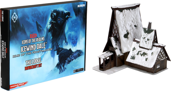 Dungeons & Dragons Fantasy Miniatures: Icons of the Realms Icewind Dale: Rime of the Frostmaiden - The Lodge Papercraft Set