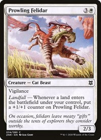 Magic: The Gathering Single - Zendikar Rising - Prowling Felidar Common/034 Lightly Played