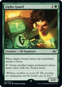 Magic: The Gathering - Unfinity - Alpha Guard (Foil) - Common/129 Lightly Played