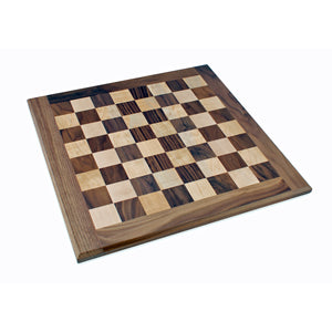 Heirloom Chess Set – Solid Walnut & Maple Chess Board, 19.5 in. (Made in USA)