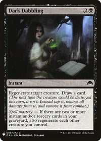 Magic: The Gathering Single - The List - Magic Origins - Dark Dabbling - Common/089 Lightly Played