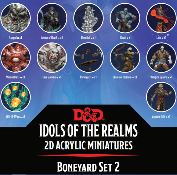 Dungeons & Dragons Fantasy Miniatures: Idols of the Realms 2D Boneyard Set 02