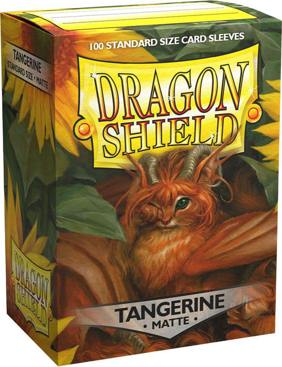 Dragon Shields: (100) Matte Tangerine Standard Sleeves