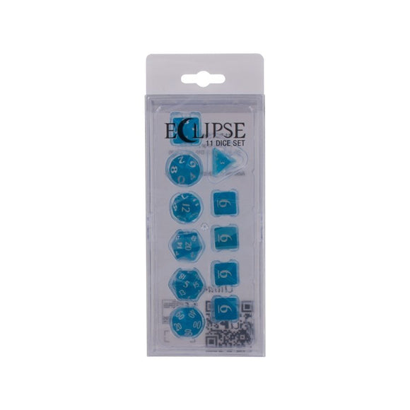 ULTRA PRO: 11CT POLYHEDRAL DICE: ECLIPSE SKY BLUE
