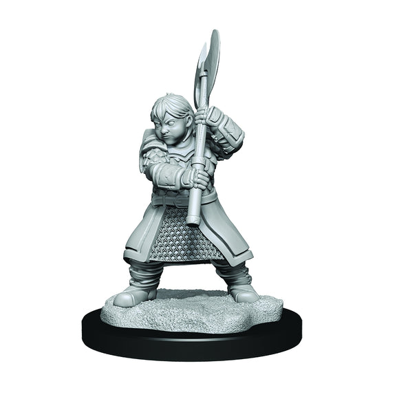 Critical Role Unpainted Miniatures: W1 Dwarf Dwendalian Empire Fighter Female