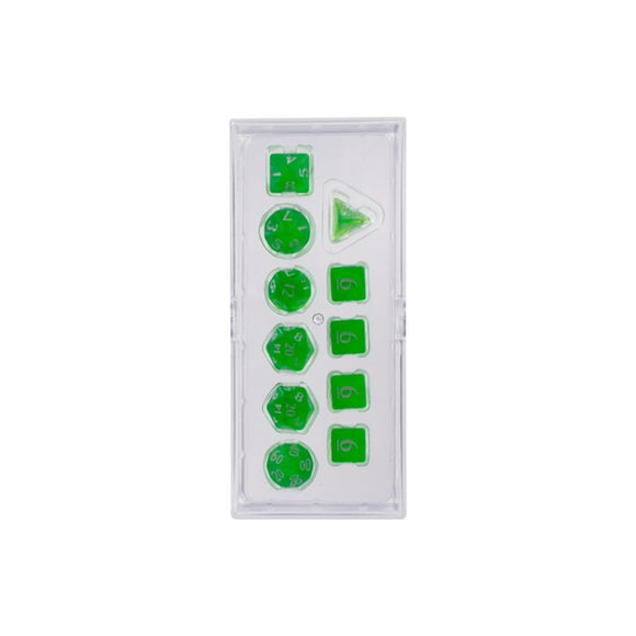 ULTRA PRO: 11CT POLYHEDRAL DICE: ECLIPSE LIME GREEN