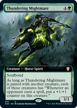 Magic: The Gathering - Commander: Innistrad: Crimson Vow - Thundering Mightmare (Extended Art) Rare/075 Lightly Played