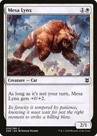 Magic: The Gathering Single - Zendikar Rising - Mesa Lynx - Common/028 Lightly Played
