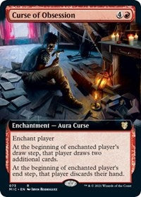 Magic: The Gathering - Commander: Innistrad: Midnight Hunt - Curse of Obsession (Extended Art) - Rare/073 Lightly Played