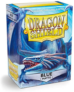Dragon Shields: (100) Matte Blue Standard Sleeves