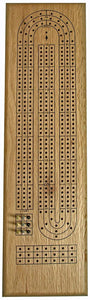 WE Games- Classic Wooden Cribbage Board Game Set- Solid Oak