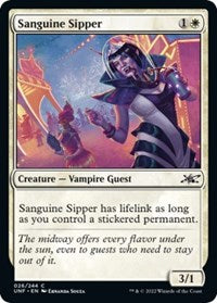 Magic: The Gathering - Unfinity - Sanguine Sipper (Foil) - Common/026 Lightly Played