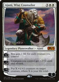 Magic: The Gathering - Core Set 2019 - Ajani, Wise Counselor FOIL Mythic/281 Lightly Played