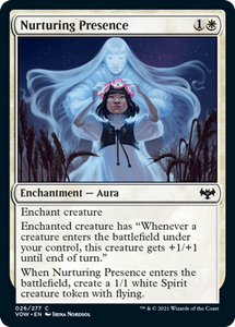 Magic: The Gathering - Innistrad: Crimson Vow - Nurturing Presence FOIL Common/026 Lightly Played