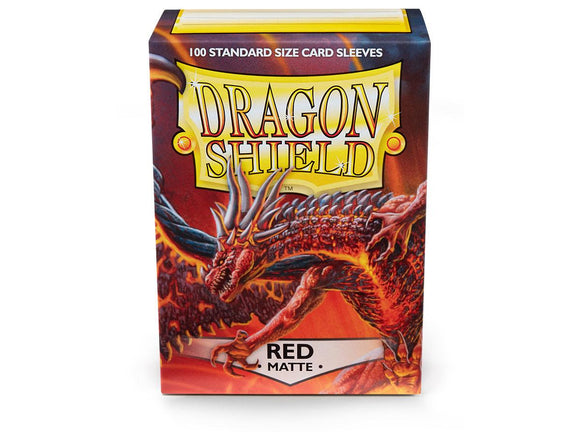 Dragon Shields: (100) Matte Red Standard Sleeves