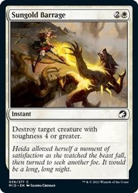 Magic: The Gathering Single - Innistrad: Midnight Hunt - Sungold Barrage (Foil) - Common/036 Lightly Played