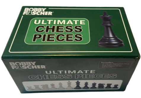 Bobby Fischer Ultimate Tournament Staunton Chessmen with 3.75 Inch King & Triple Weight over 3.9 lbs