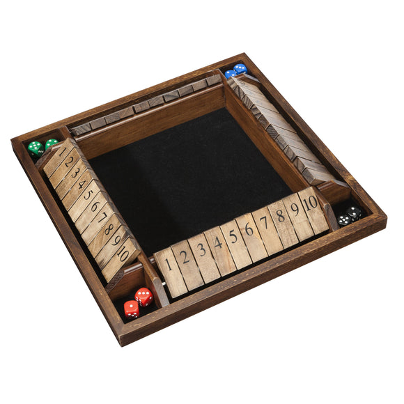WE Games 4-Player Shut the Box – Large Coffee Table Version