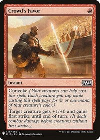 Magic: The Gathering Single - The List - Magic 2015 - Crowd's Favor - Common/138 Lightly Played