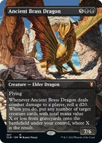 Magic: The Gathering Single - Commander Legends: Battle for Baldur's Gate - Ancient Brass Dragon (Borderless) (Foil) - Mythic/367 Lightly Played