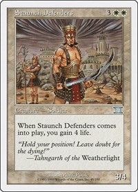 Magic: The Gathering -Classic Sixth Edition - Staunch Defenders Uncommon/009 Moderately Played
