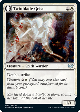 Magic: The Gathering - Innistrad: Crimson Vow - Twinblade Geist Uncommon/040 Lightly Played