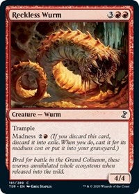 Magic: The Gathering - Time Spiral: Remastered - Reckless Wurm Common/181 Lightly Played