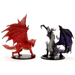 Pathfinder Battles: City of Lost Omens Premium Figure Adult Red & Black Dragons