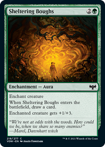 Magic: The Gathering - Innistrad: Crimson Vow - Sheltering Boughs FOIL Common/218 Lightly Played