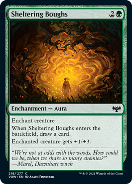 Magic: The Gathering - Innistrad: Crimson Vow - Sheltering Boughs FOIL Common/218 Lightly Played