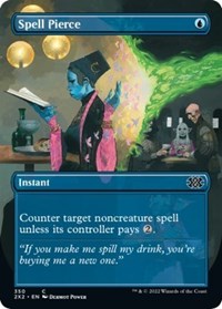 Magic: The Gathering Single - Double Masters 2022 - Spell Pierce (Borderless) - FOIL Common/350 Lightly Played