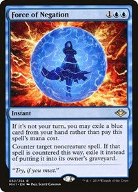 Magic: The Gathering - Modern Horizons - Force of Negation Foil Rare/052 Lightly Played