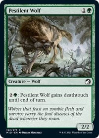 Magic: The Gathering Single - Innistrad: Midnight Hunt - Pestilent Wolf - Common/192 Lightly Played