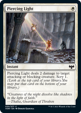 Magic: The Gathering - Innistrad: Crimson Vow - Piercing Light Common/030 Lightly Played