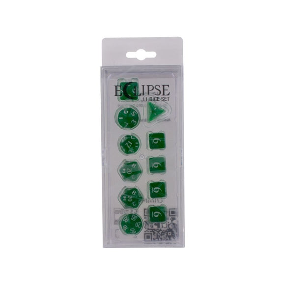 ULTRA PRO: 11CT POLYHEDRAL DICE: ECLIPSE FOREST GREEN