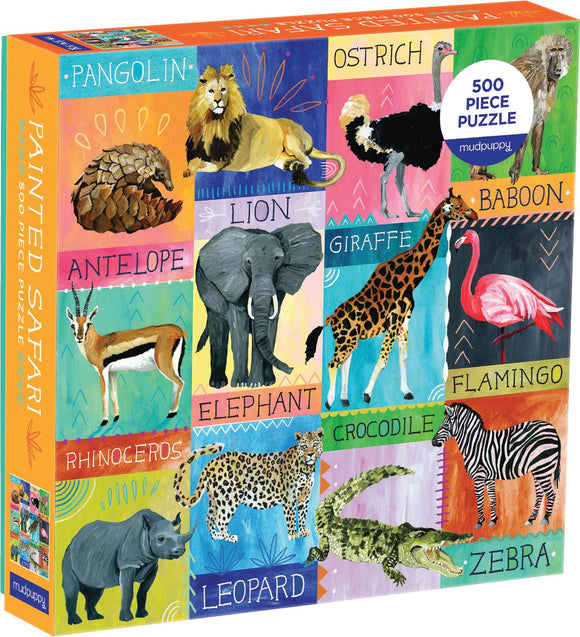 Painted Safari 500 Piece Family Puzzle