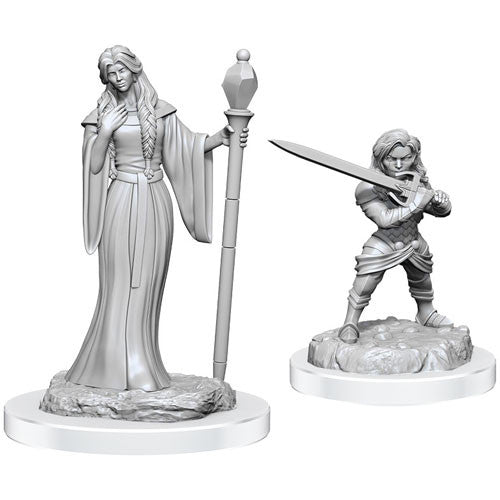 Critical Role Unpainted Miniatures: W3 Human Wizard & Halfling Holy Warrior (New Arrival)