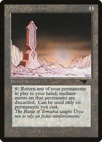 Magic: The Gathering - Antiquities - Obelisk of Undoing - Rare/NA Moderately Played