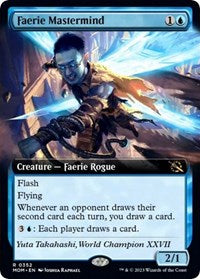 Magic: The Gathering Single - March of the Machine - Faerie Mastermind (Extended Art) - FOIL Rare/352 - Lightly Played