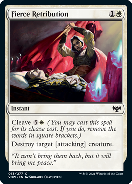 Magic: The Gathering - Innistrad: Crimson Vow - Fierce Retribution Common/013 Lightly Played
