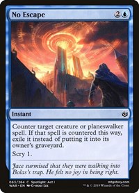 Magic: The Gathering - War of the Spark - No Escape Common/063 Lightly Played