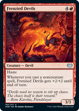 Magic: The Gathering - Innistrad: Crimson Vow - Frenzied Devils FOIL Uncommon/159 Lightly Played