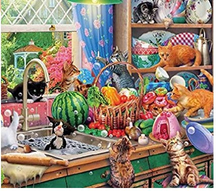 Paws Gone Wild - Cats in The Kitchen Puzzle, 550-Piece
