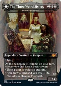 Magic: The Gathering - Innistrad: Crimson Vow - The Three Weird Sisters - Henrika Domnathi FOIL Mythic/335 Lightly Played
